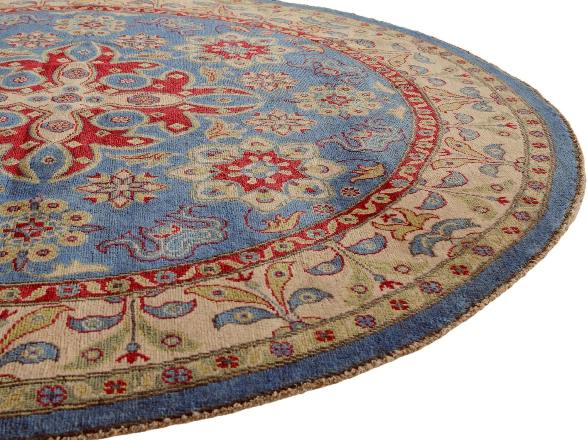 6' 7 x 6' 7 Hand Knotted Kazak Round Rug