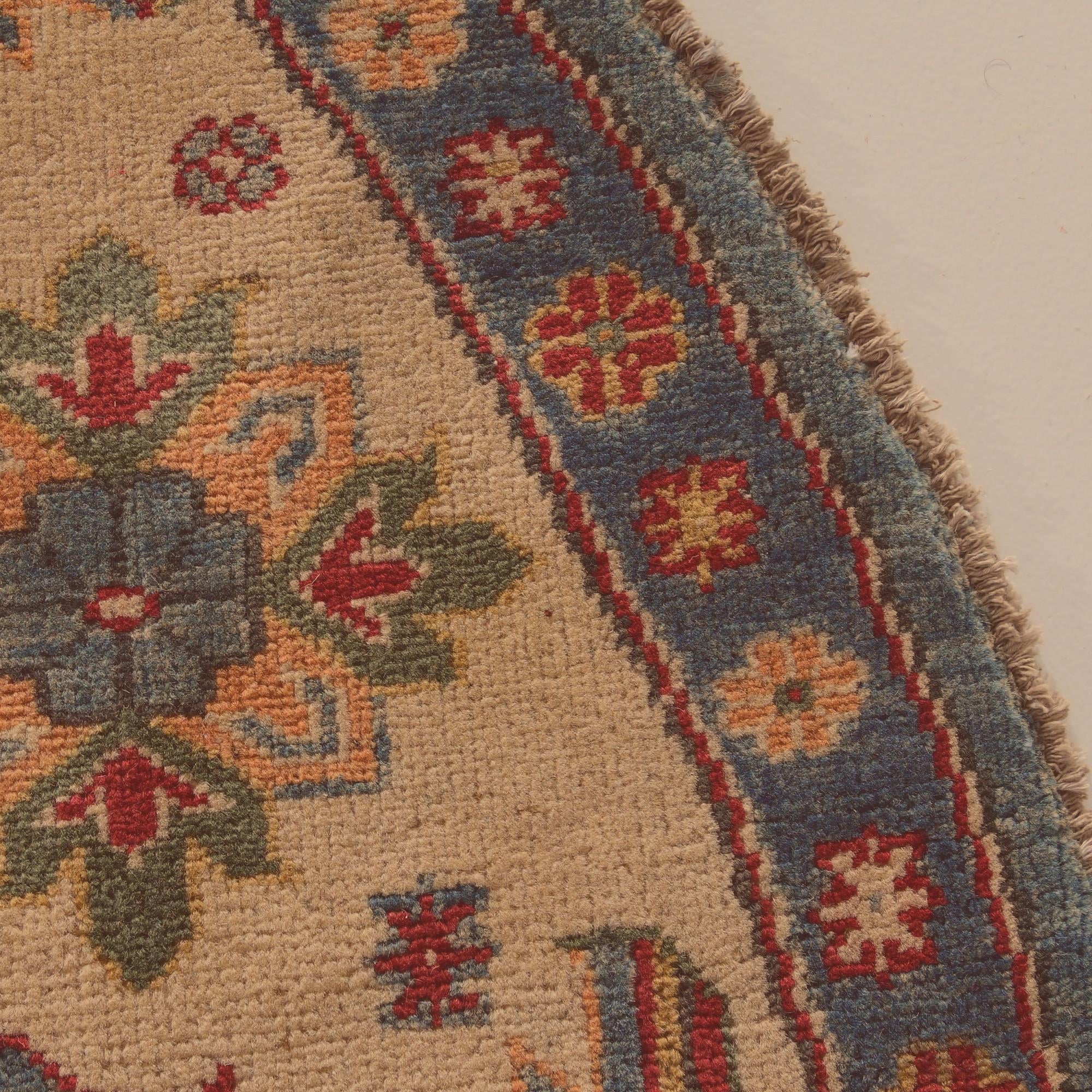 8' x 8' 1 Hand Knotted Kazak Round Rug