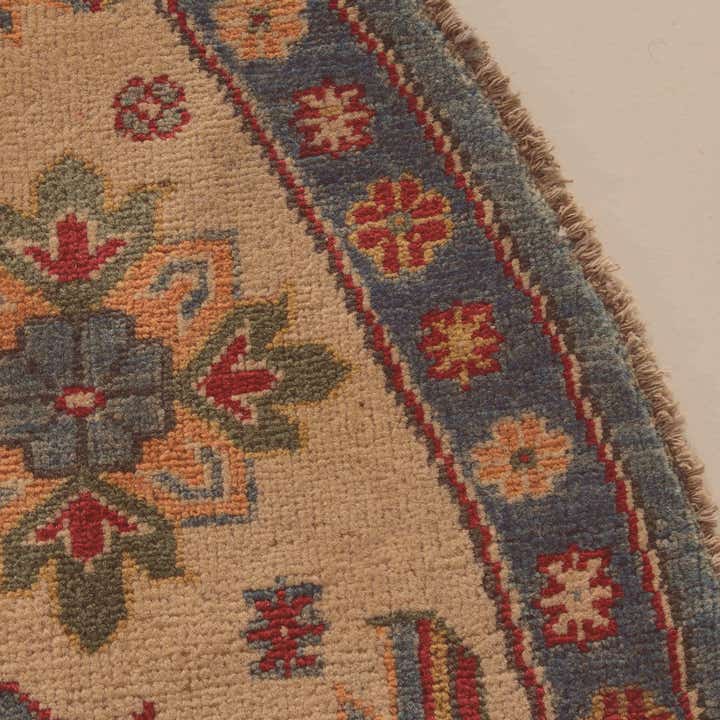 8' x 8' 1 Hand Knotted Kazak Round Rug