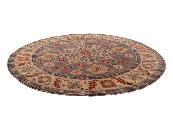 8' 3 x 8' 3 Hand Knotted Kazak Round Rug