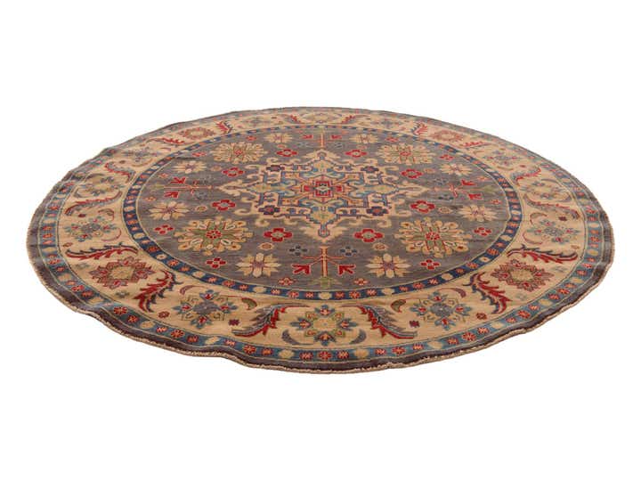 8' 3 x 8' 3 Hand Knotted Kazak Round Rug