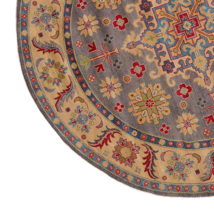 8' 3 x 8' 3 Hand Knotted Kazak Round Rug