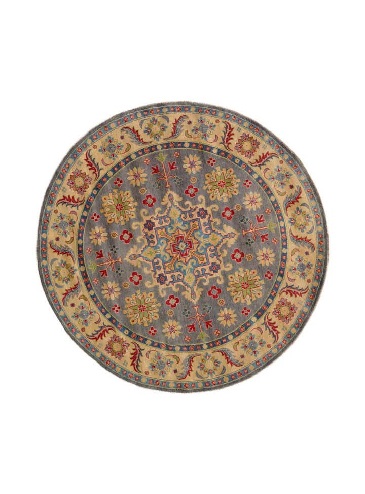 8' 3 x 8' 3 Hand Knotted Kazak Round Rug