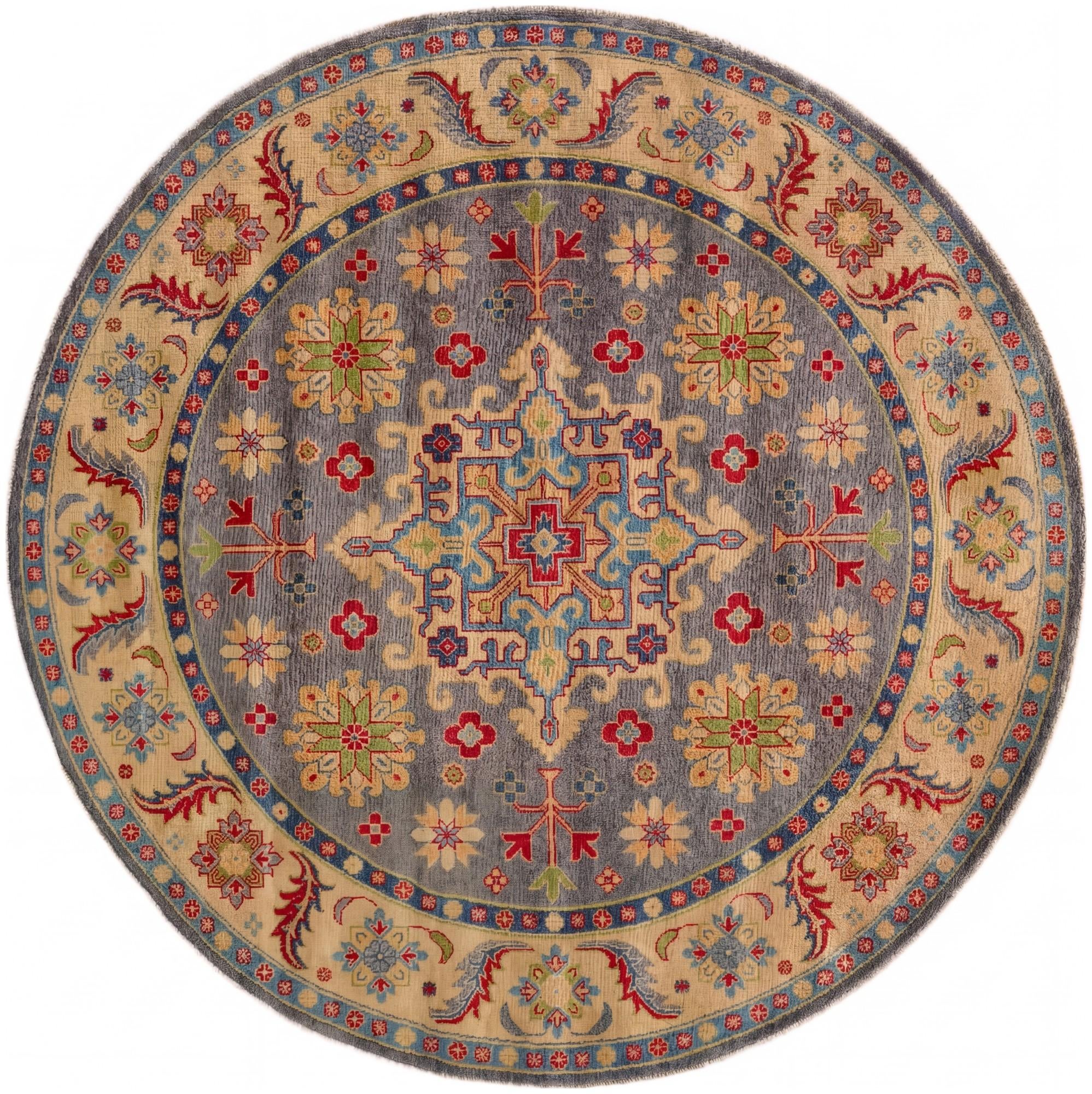 8' 3 x 8' 3 Hand Knotted Kazak Round Rug