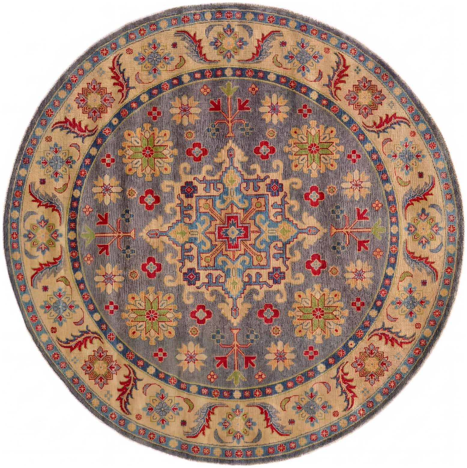 8' 3 x 8' 3 Hand Knotted Kazak Round Rug