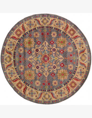 8' 3 x 8' 3 Hand Knotted Kazak Round Rug