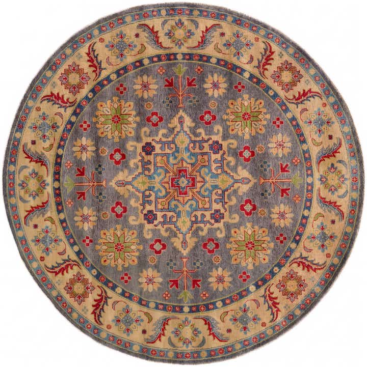 8' 3 x 8' 3 Hand Knotted Kazak Round Rug