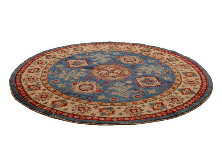 6' 3 x 6' 3 Hand Knotted Kazak Round Rug