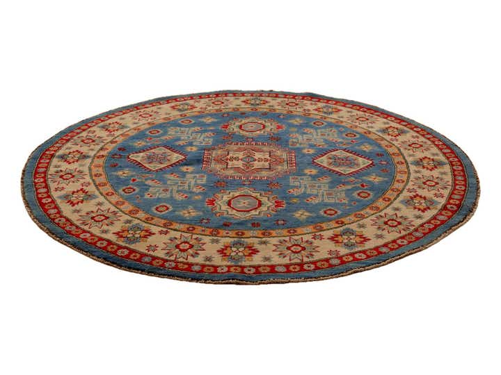 6' 3 x 6' 3 Hand Knotted Kazak Round Rug