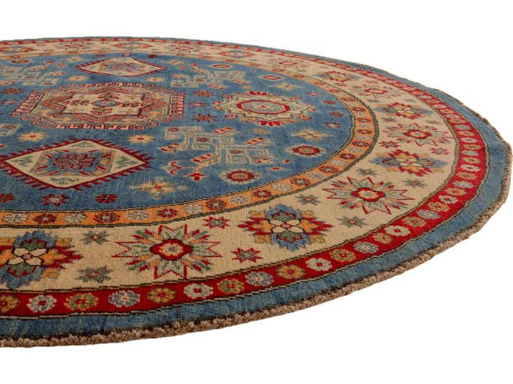 6' 3 x 6' 3 Hand Knotted Kazak Round Rug
