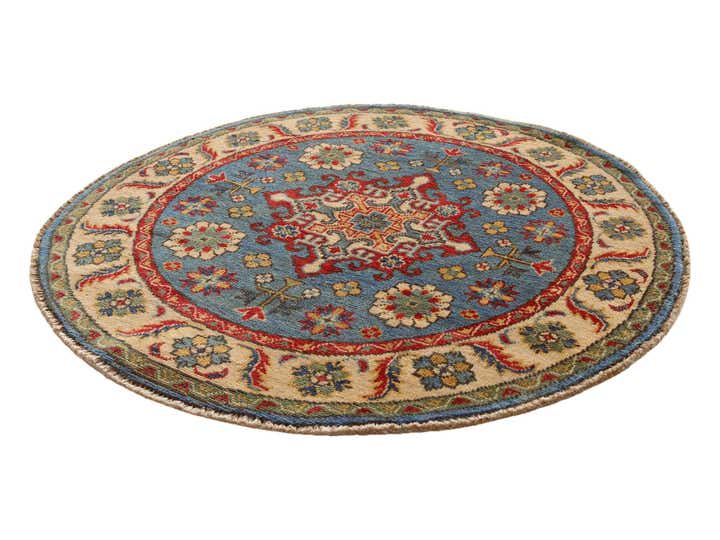 3' 3 x 3' 4 Hand Knotted Kazak Round Rug