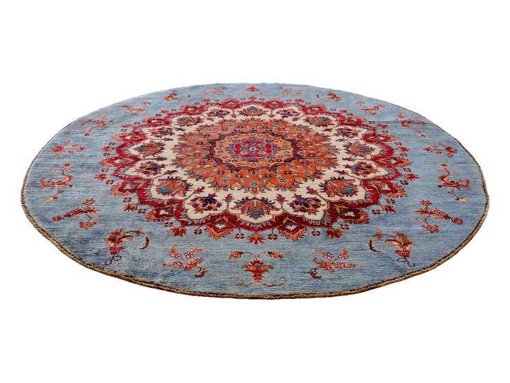 Detail image of 5' 10 x 5' 10 Hand Knotted Kazak Round Rug
