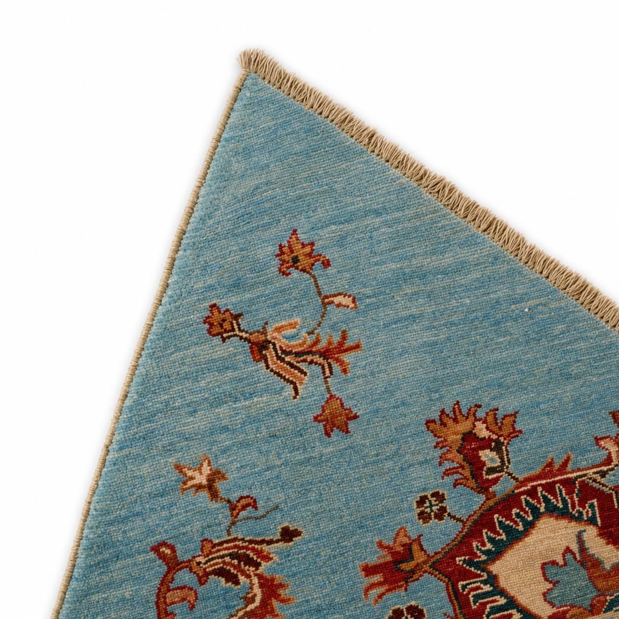 5' 10 x 5' 10 Hand Knotted Kazak Round Rug