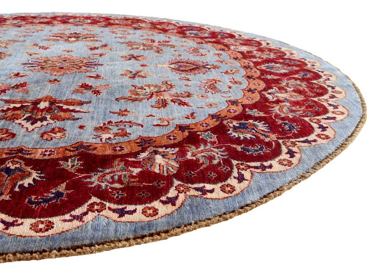 Detail image of 5' 9 x 5' 9 Hand Knotted Kazak Round Rug