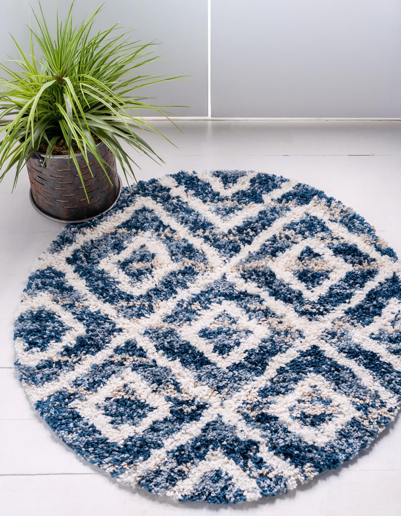3' 3 x 3' 3 Lagom Shag Round Rug