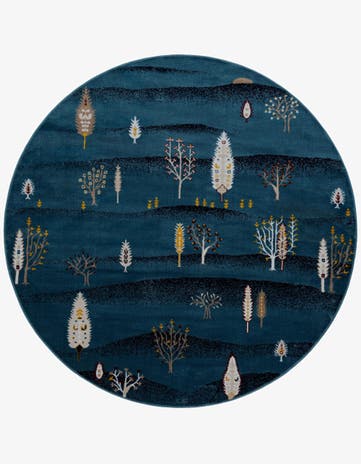 Blue Laguna Round Rug