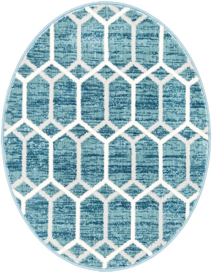Detail image of 3' 3 x 3' 3 Lattice Trellis Round Rug