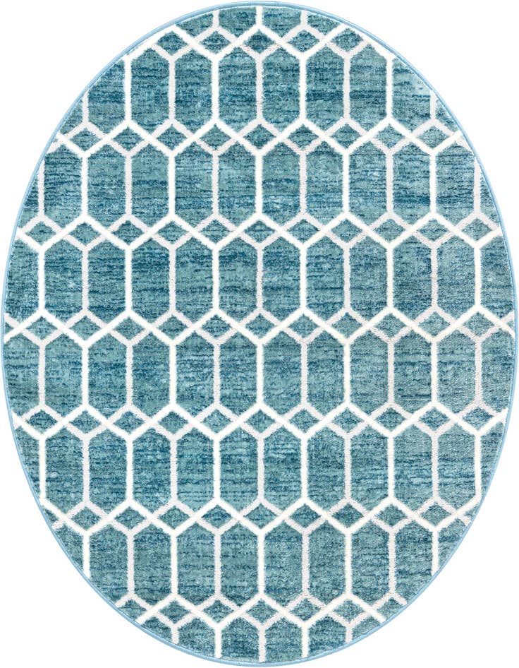 Detail image of 5' x 5' Lattice Trellis Round Rug