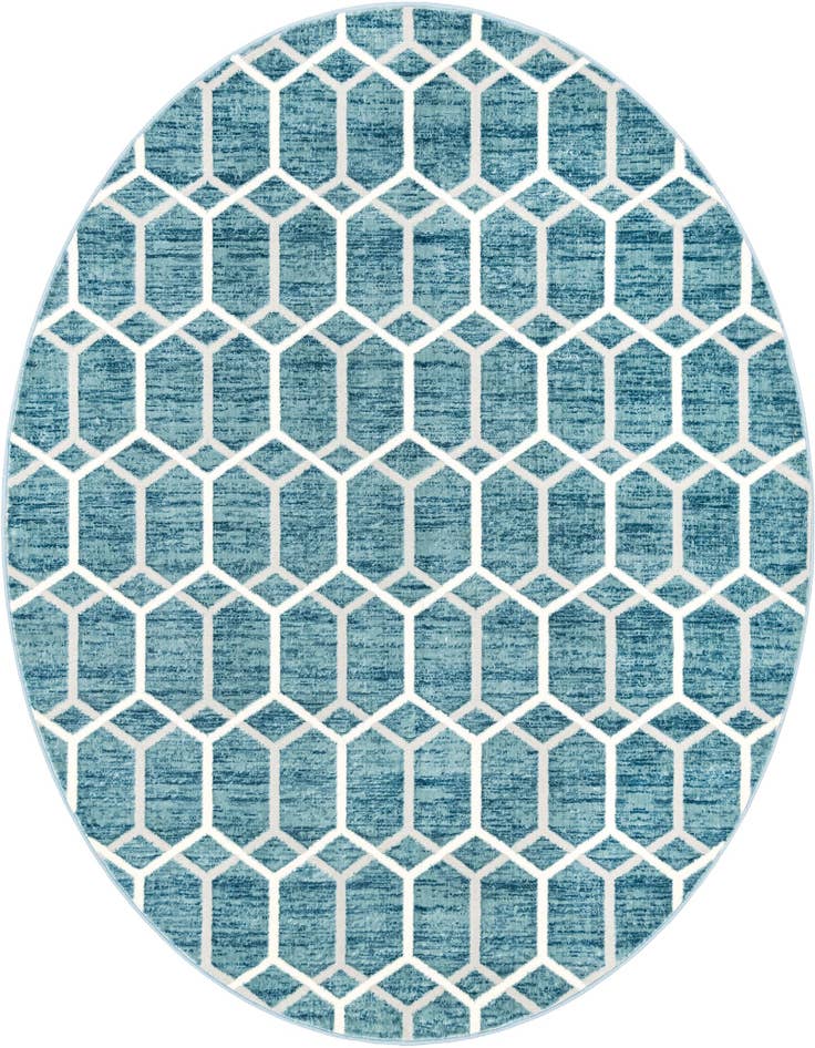 Detail image of 8' x 8' Lattice Trellis Round Rug