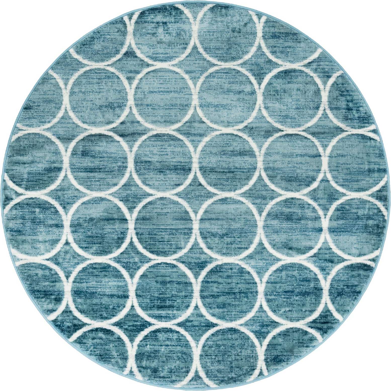 5' x 5' Lattice Trellis Round Rug