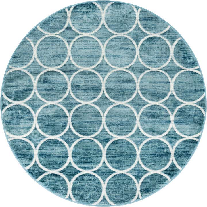 5' x 5' Lattice Trellis Round Rug