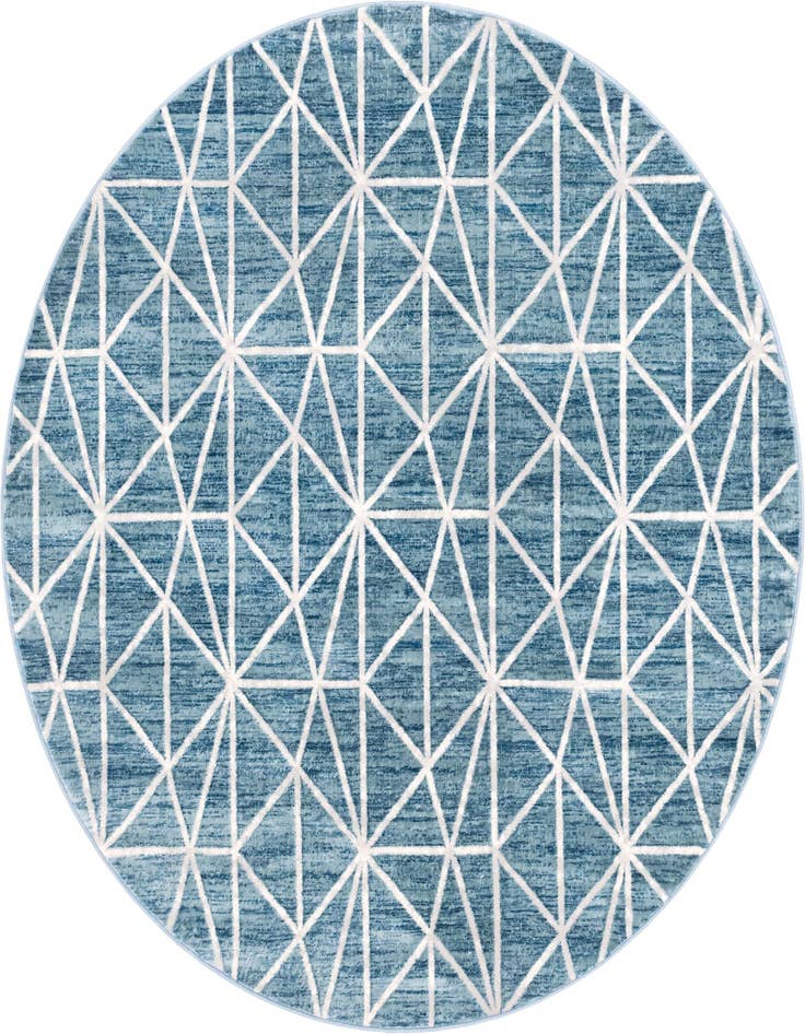 Detail image of 8' x 8' Lattice Trellis Round Rug