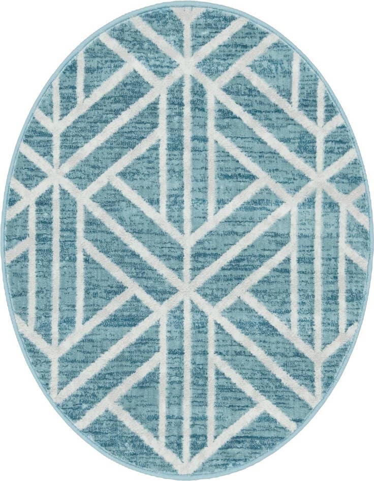 Detail image of 3' 3 x 3' 3 Lattice Trellis Round Rug