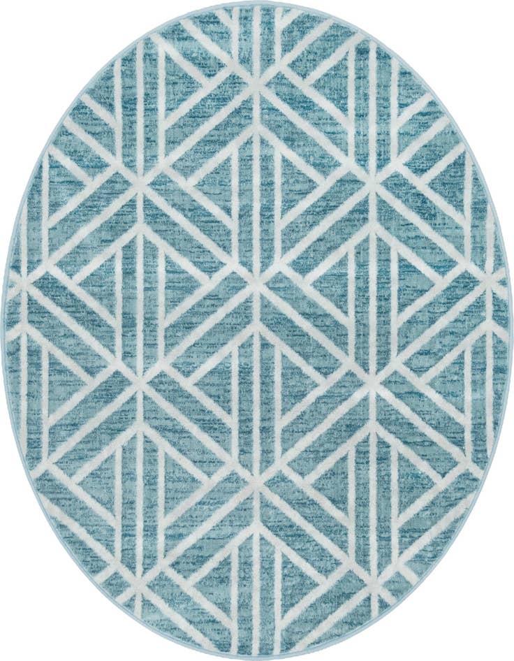 Detail image of 5' x 5' Lattice Trellis Round Rug