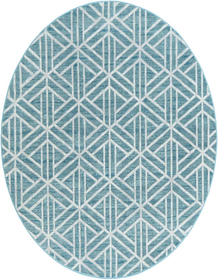 Detail image of 8' x 8' Lattice Trellis Round Rug