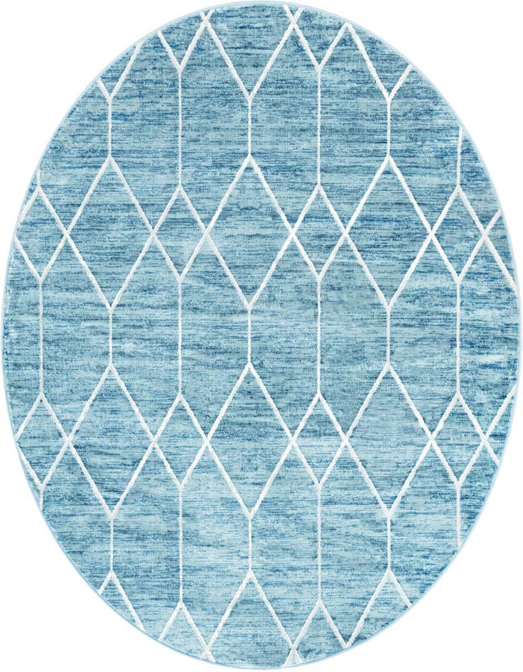 Detail image of 8' x 8' Lattice Trellis Round Rug