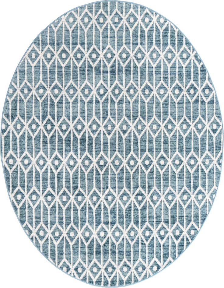 Detail image of 8' x 8' Lattice Trellis Round Rug