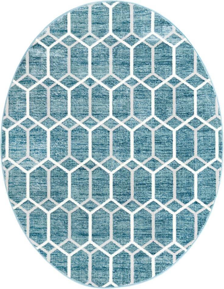 Detail image of 7' x 7' Lattice Trellis Round Rug