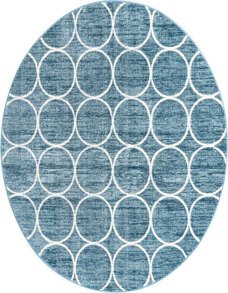 Detail image of 7' x 7' Lattice Trellis Round Rug