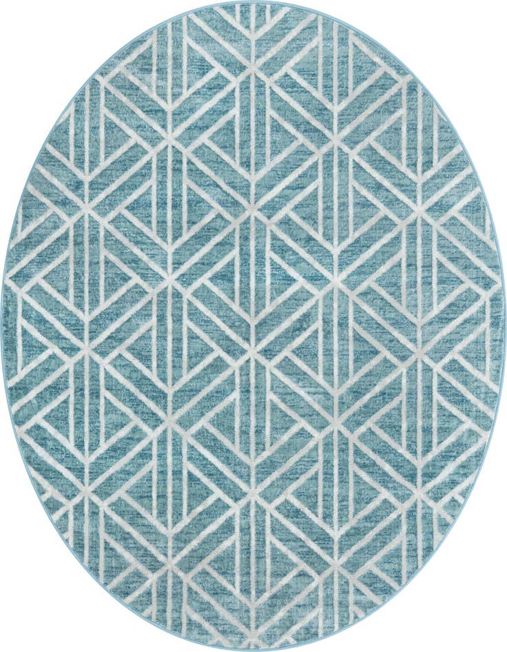 Detail image of 7' x 7' Lattice Trellis Round Rug