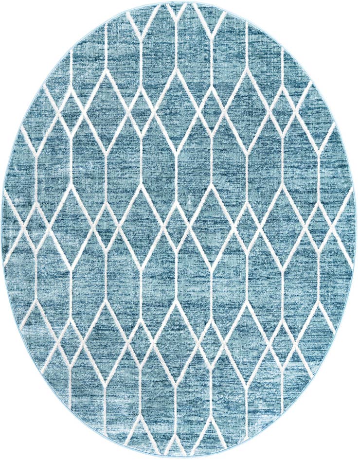 Detail image of 7' x 7' Lattice Trellis Round Rug