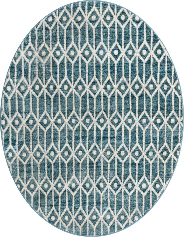 Detail image of 7' x 7' Lattice Trellis Round Rug