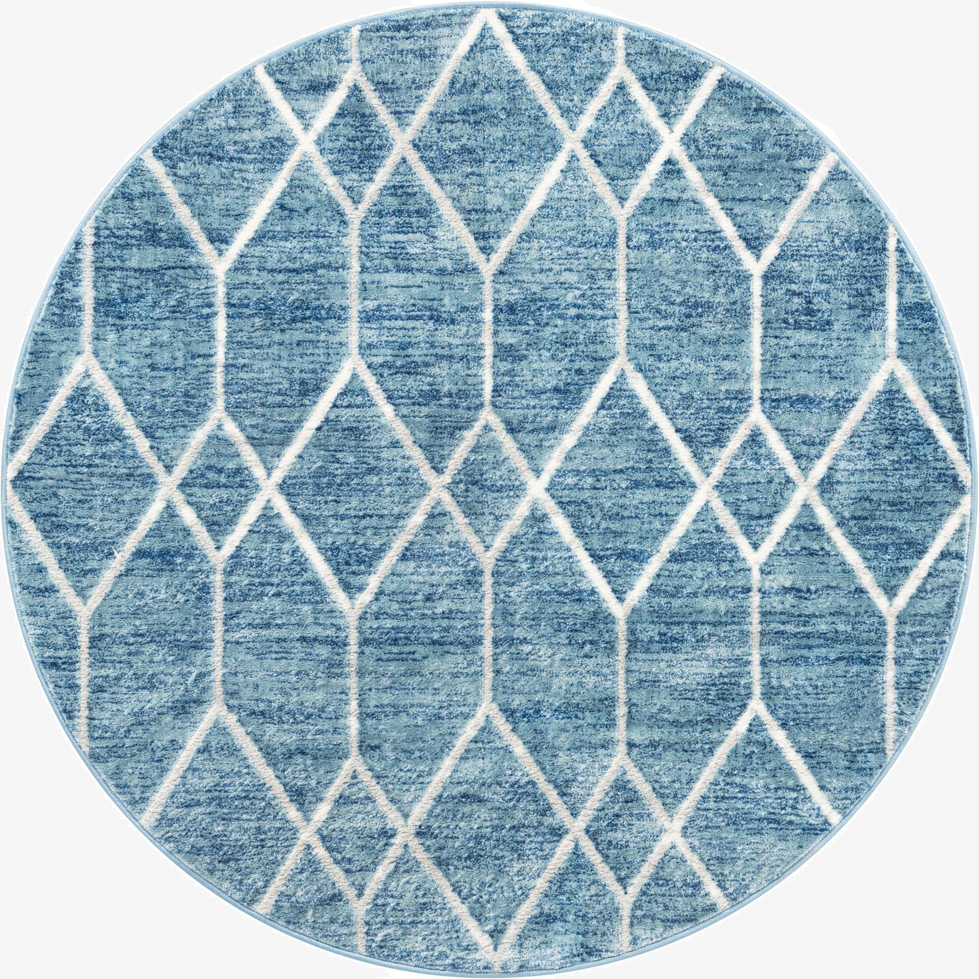 5' x 5' Lattice Trellis Round Rug