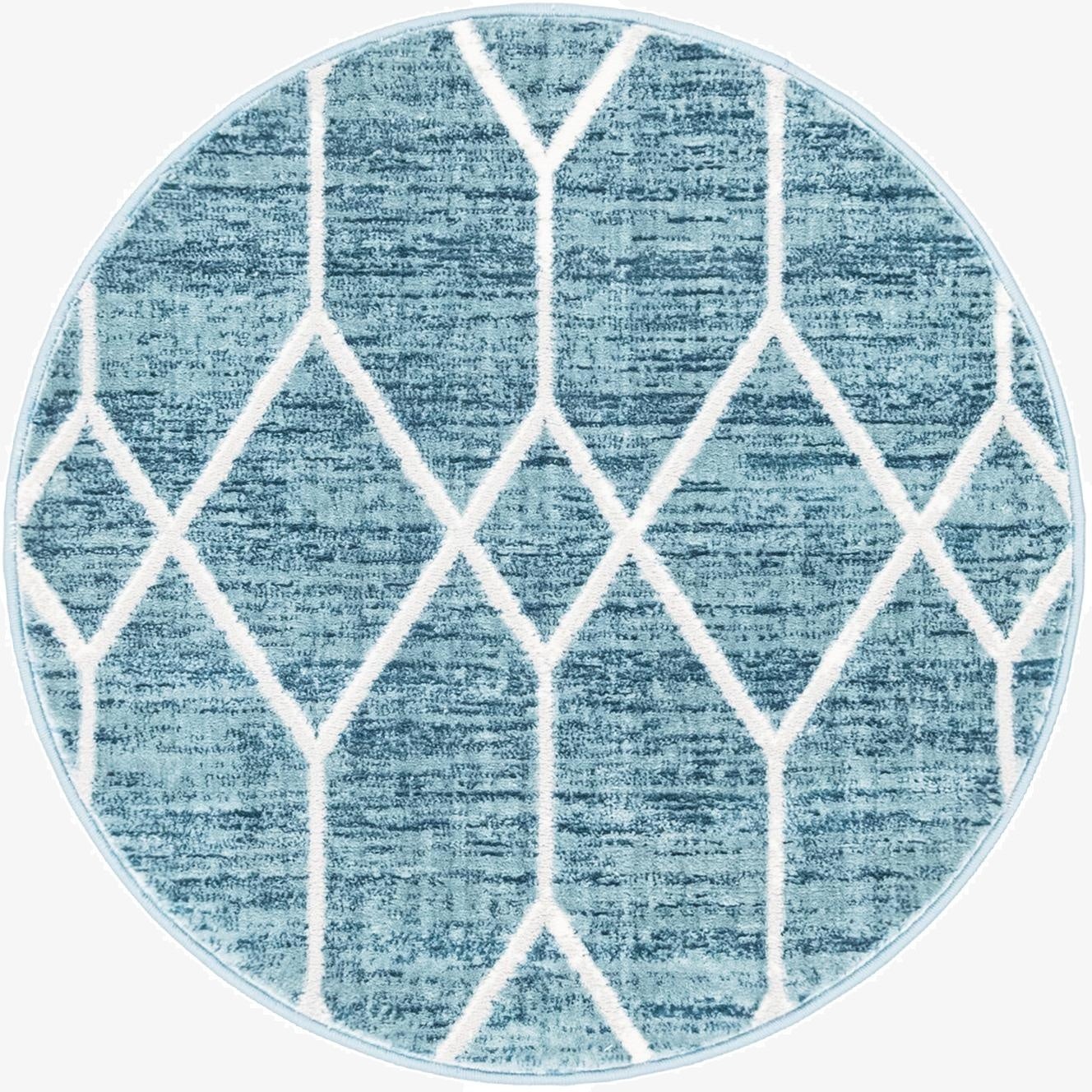 3' 3 x 3' 3 Lattice Trellis Round Rug
