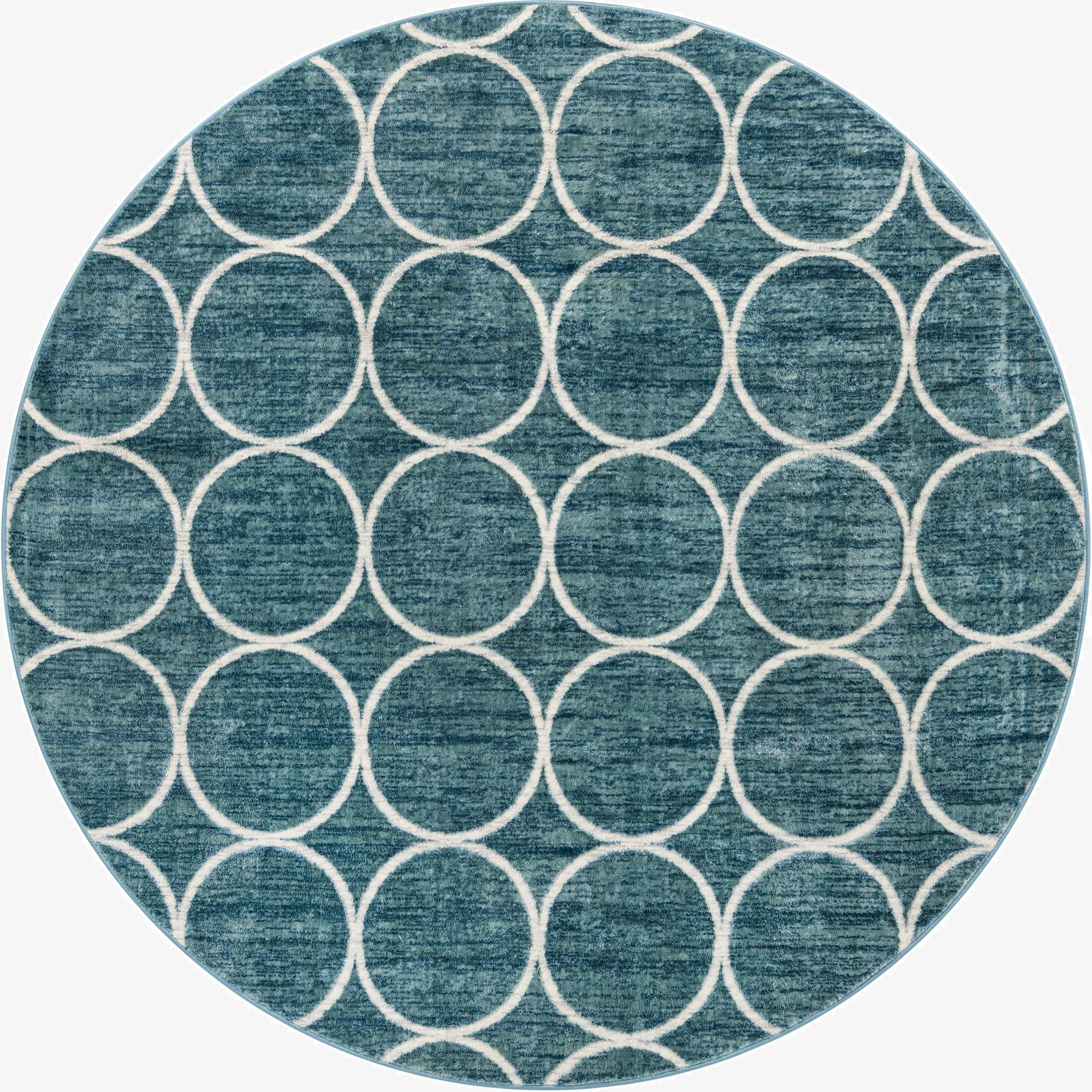 8' x 8' Lattice Trellis Round Rug