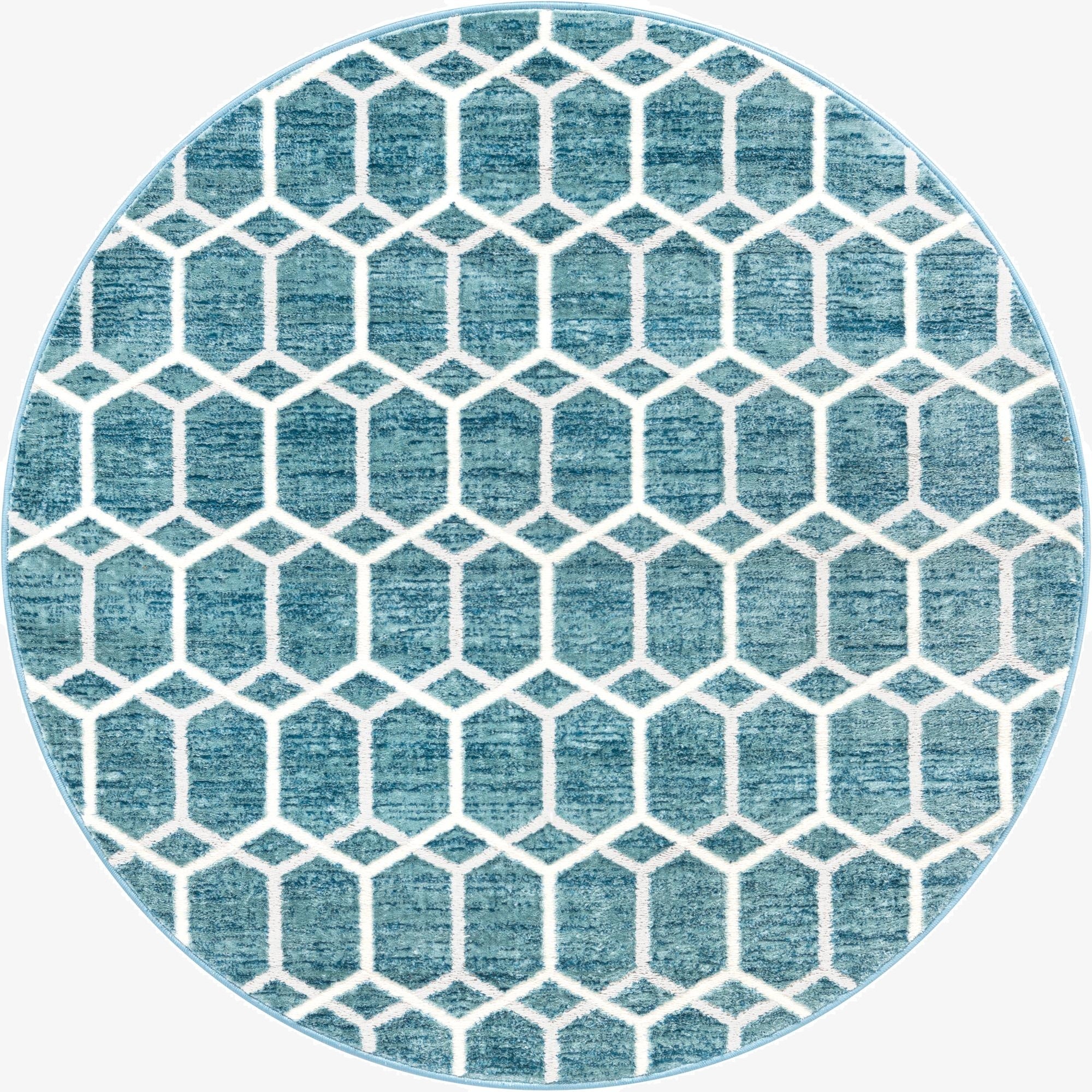 Primary image 152cm x 152cm Lattice Trellis Round Alfombra
