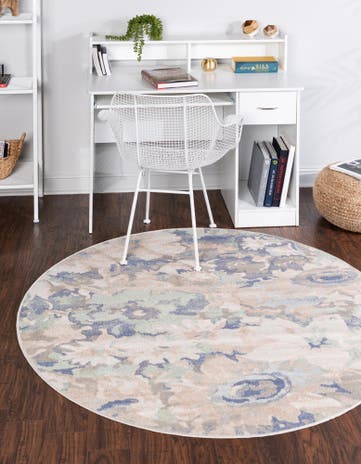 7' x 7' Lotus Round Rug