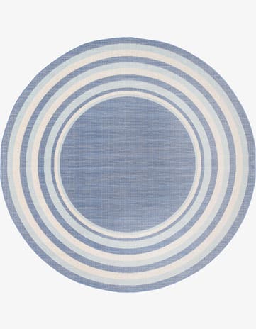 Blue Lotus Round Rug
