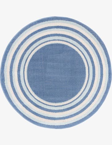 Blue Lotus Round Rug