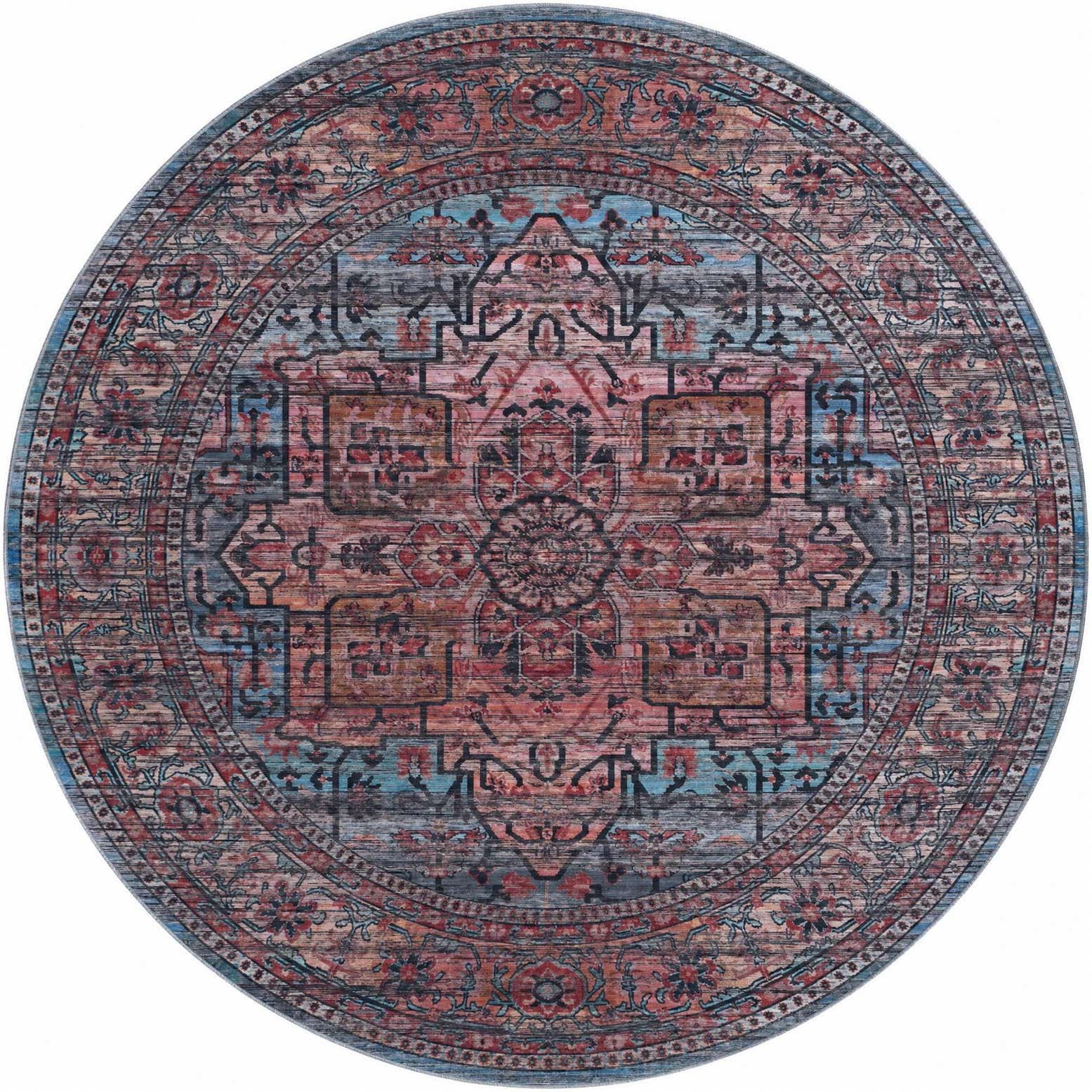 240cm x 240cm Maahru Tapis Rond