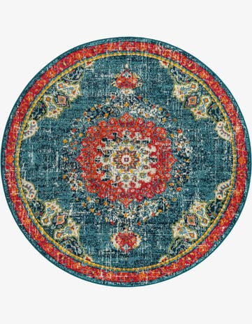 Blue Madeline Round Rug