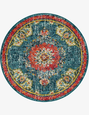 Blue Madeline Round Rug