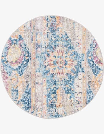 Blue Madrid Round Rug