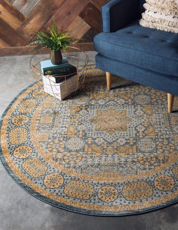 3' 3 x 3' 3 Mamluk Round Rug