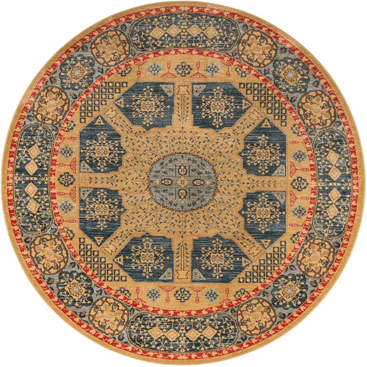 8' x 8' Mamluk Round Rug