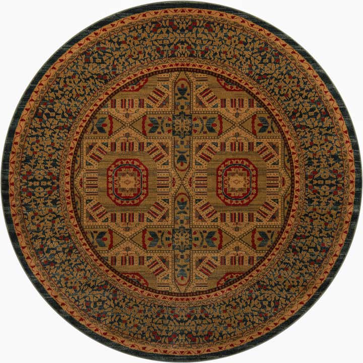 245cm x 245cm Mamluk Alfombra redondo